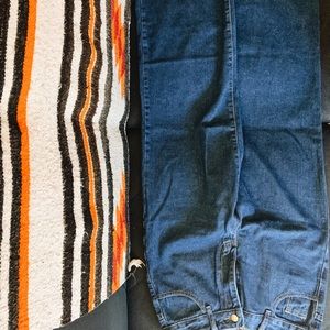 High waisted wide leg jeans